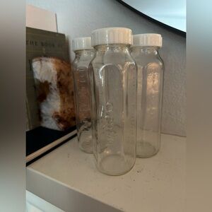 Vintage‎ Evenflo Glass Baby Bottles with caps